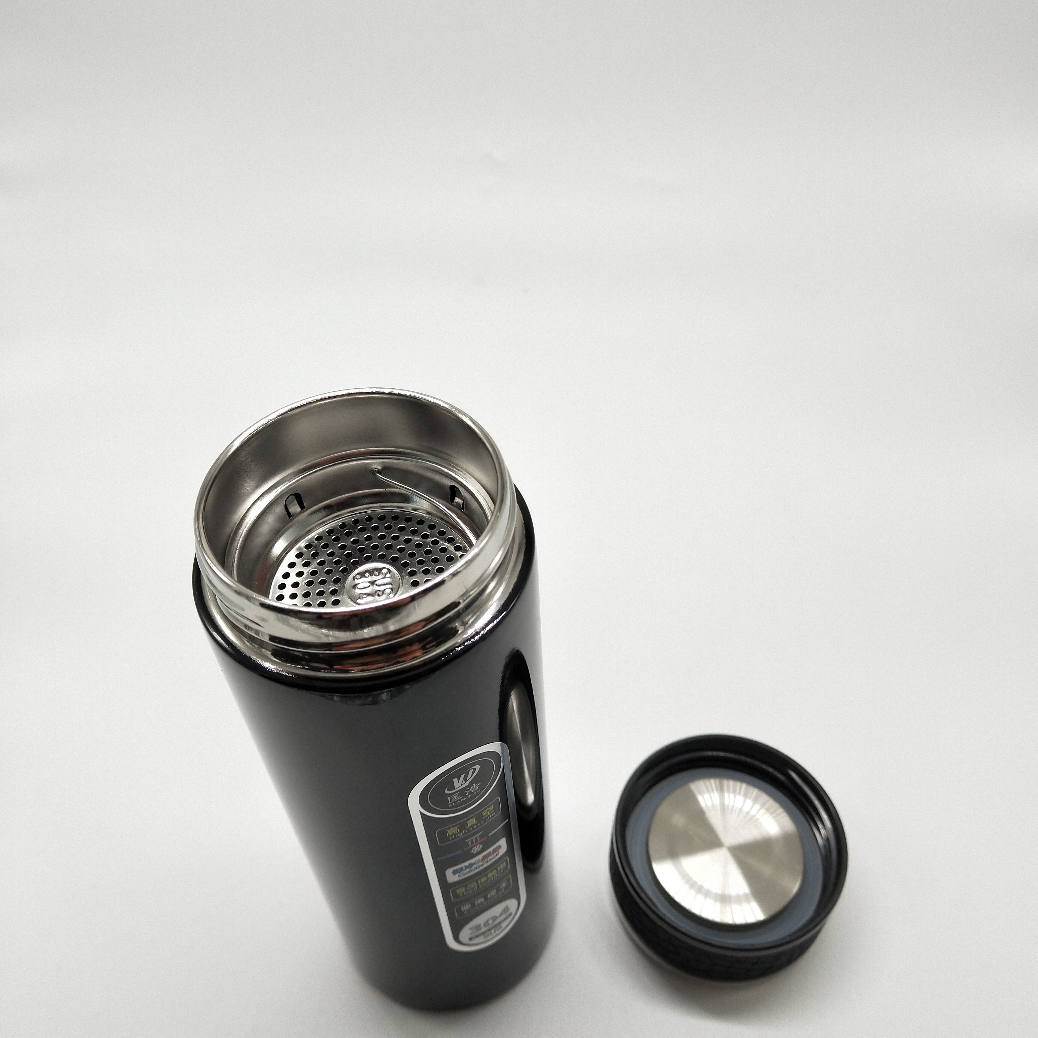 不锈钢保温杯商务皮纹保温杯便携水杯500ml保温杯车载水杯详情图4