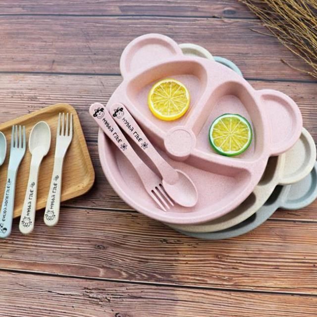 套装餐碗勺子饭盒欧式ins餐盘风分隔小孩个性餐盘分格盒饭饭碗