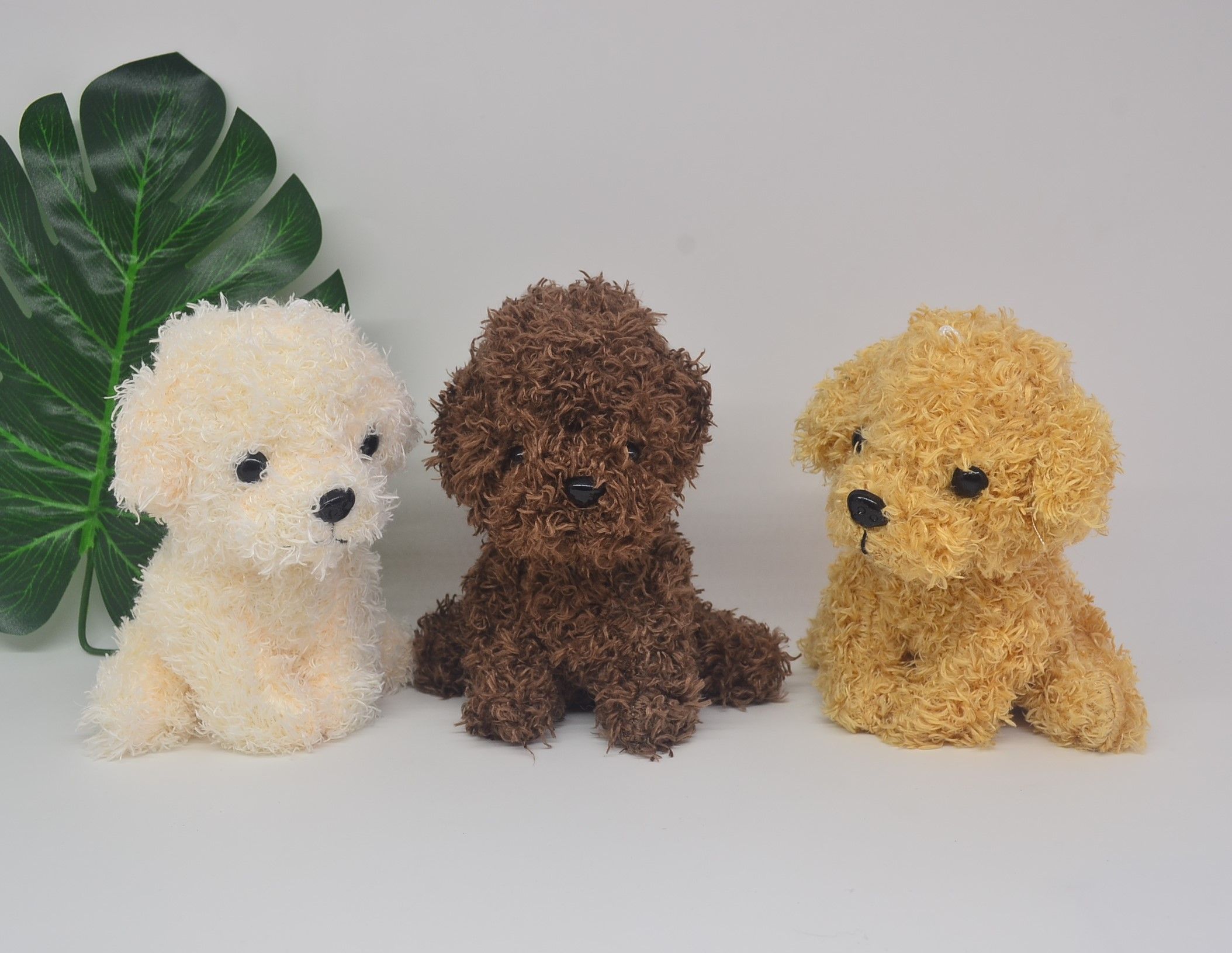Cute fluffy dog fluffy doll pendant Teddy dog fluffy pet doll Teddy dog toy