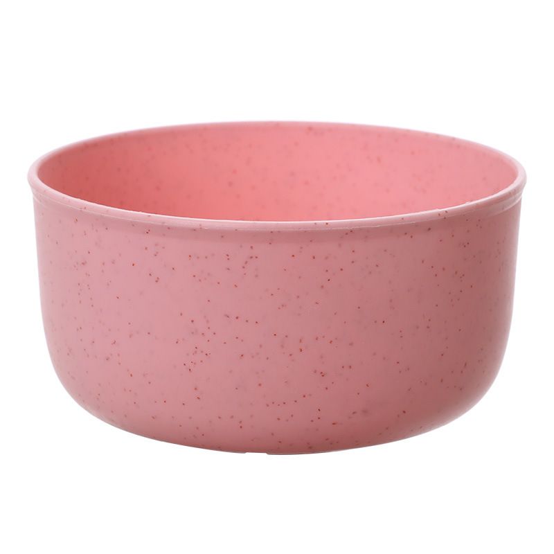 小麦秸秆碗塑料家用汤面米饭汤碗餐具儿童碗餐具日用品圆形塑料碗白底实物图