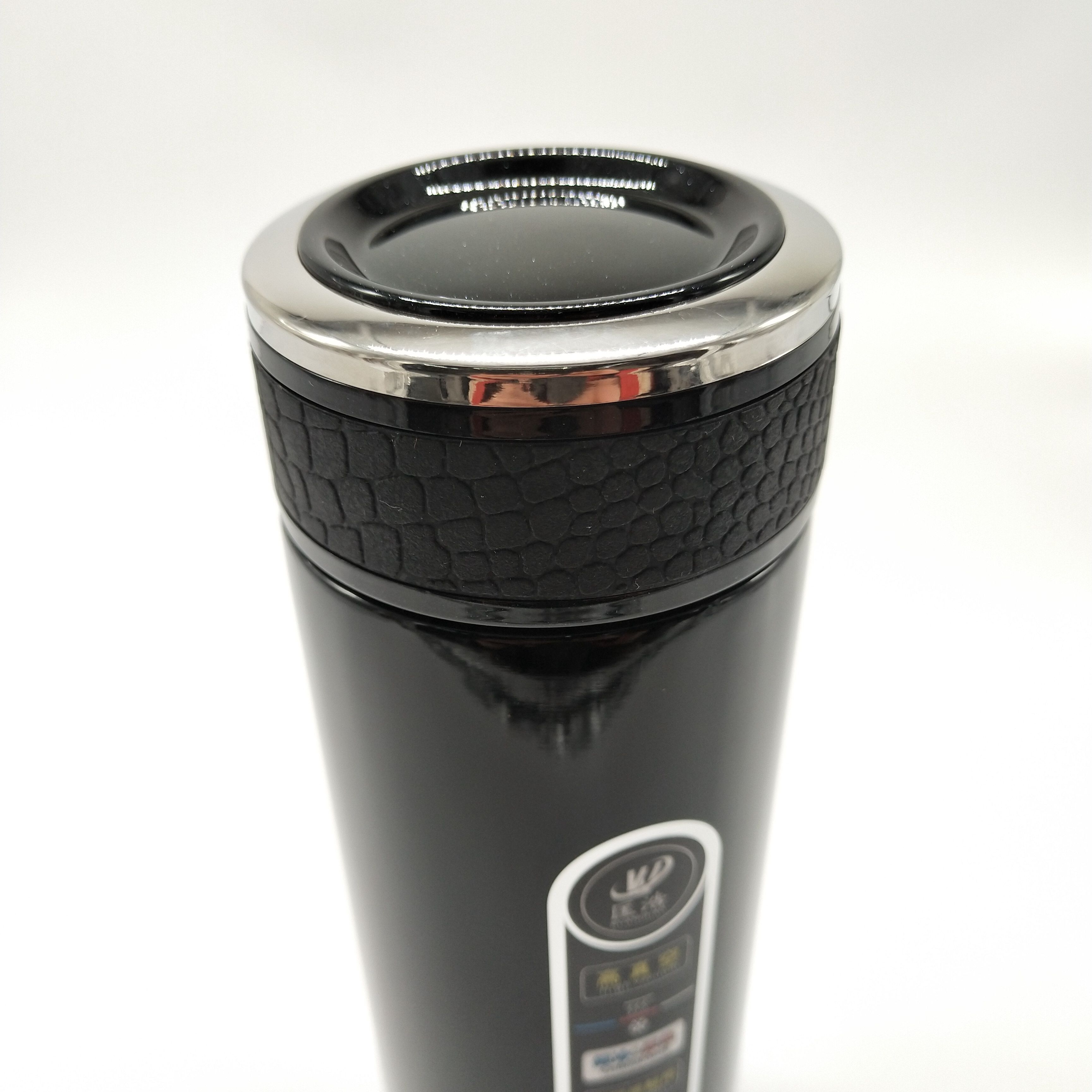 不锈钢保温杯商务皮纹保温杯便携水杯500ml保温杯车载水杯细节图