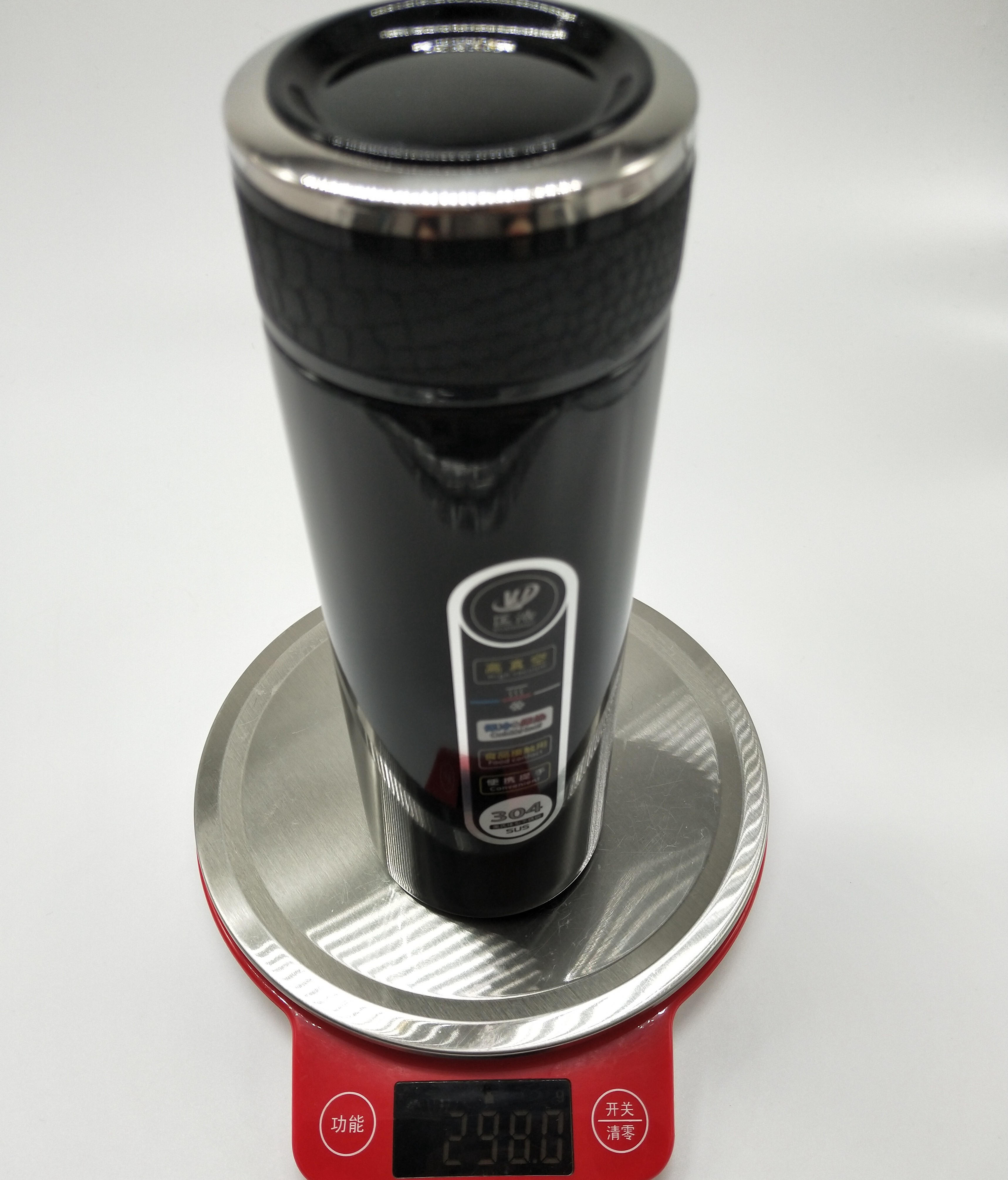 不锈钢保温杯商务皮纹保温杯便携水杯500ml保温杯车载水杯详情图5