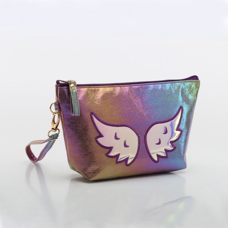 可开增票外贸热款镭射美人鱼系列帆船包七彩绣花化妆包卡通手提包详情图6