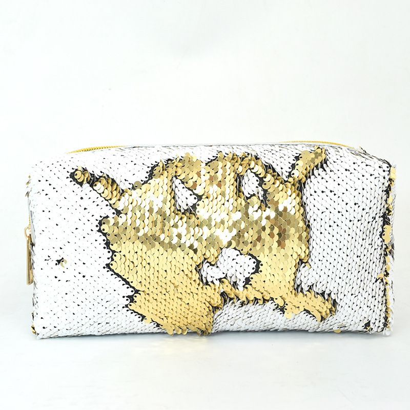 爆款新款亮片化妆包时尚手拿美人鱼化妆包鱼鳞手拿包 厂家直销细节图