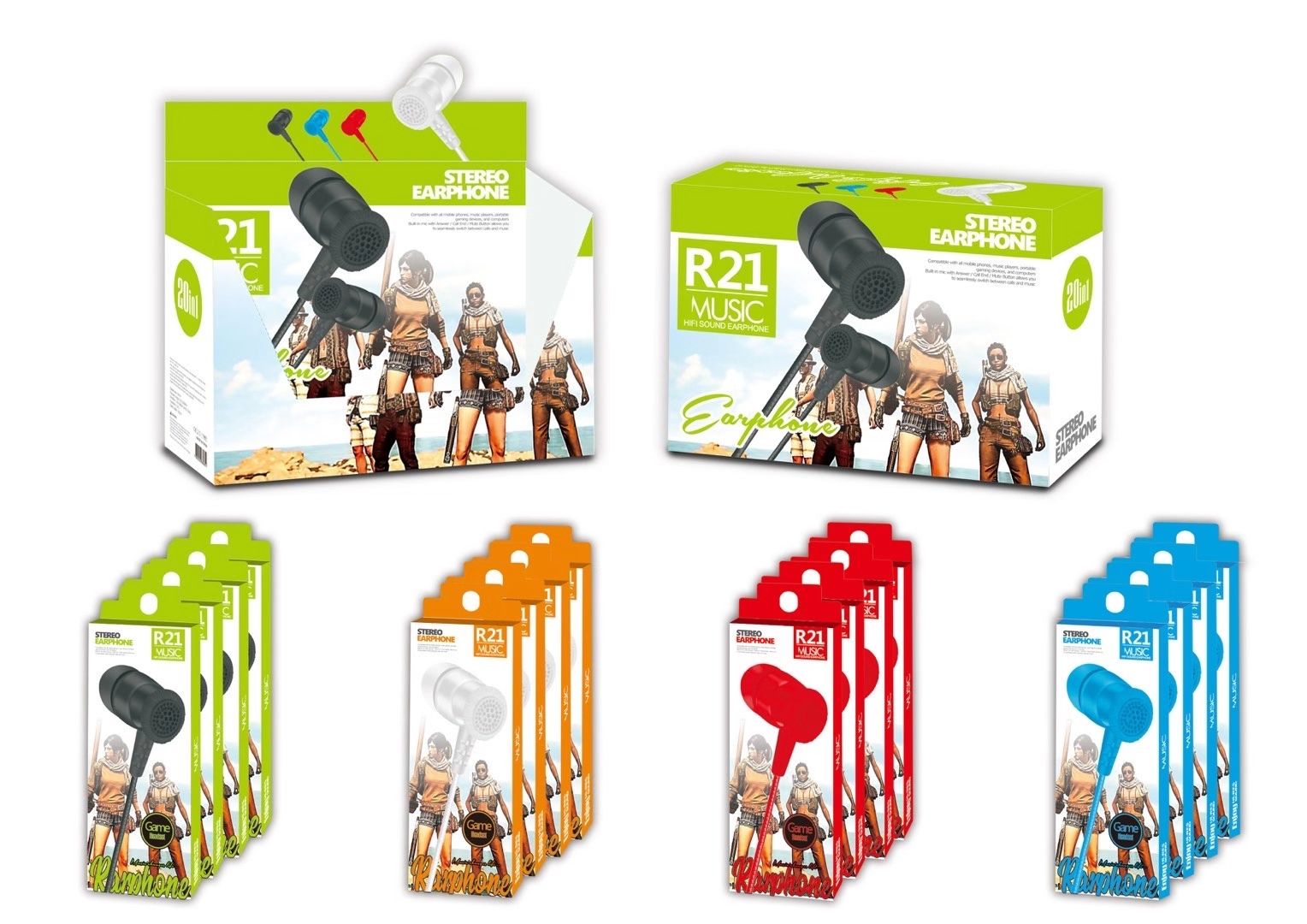 R21 Sogo earphones, mobile phones, earphones, in-ear headsets, headphones, headphones, headphones, earplugs, and microphones (delivered randomly in color)