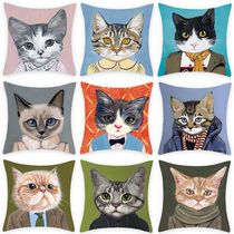 Cartoon short plush digital printed pillow case support custom sofa office pillow car back