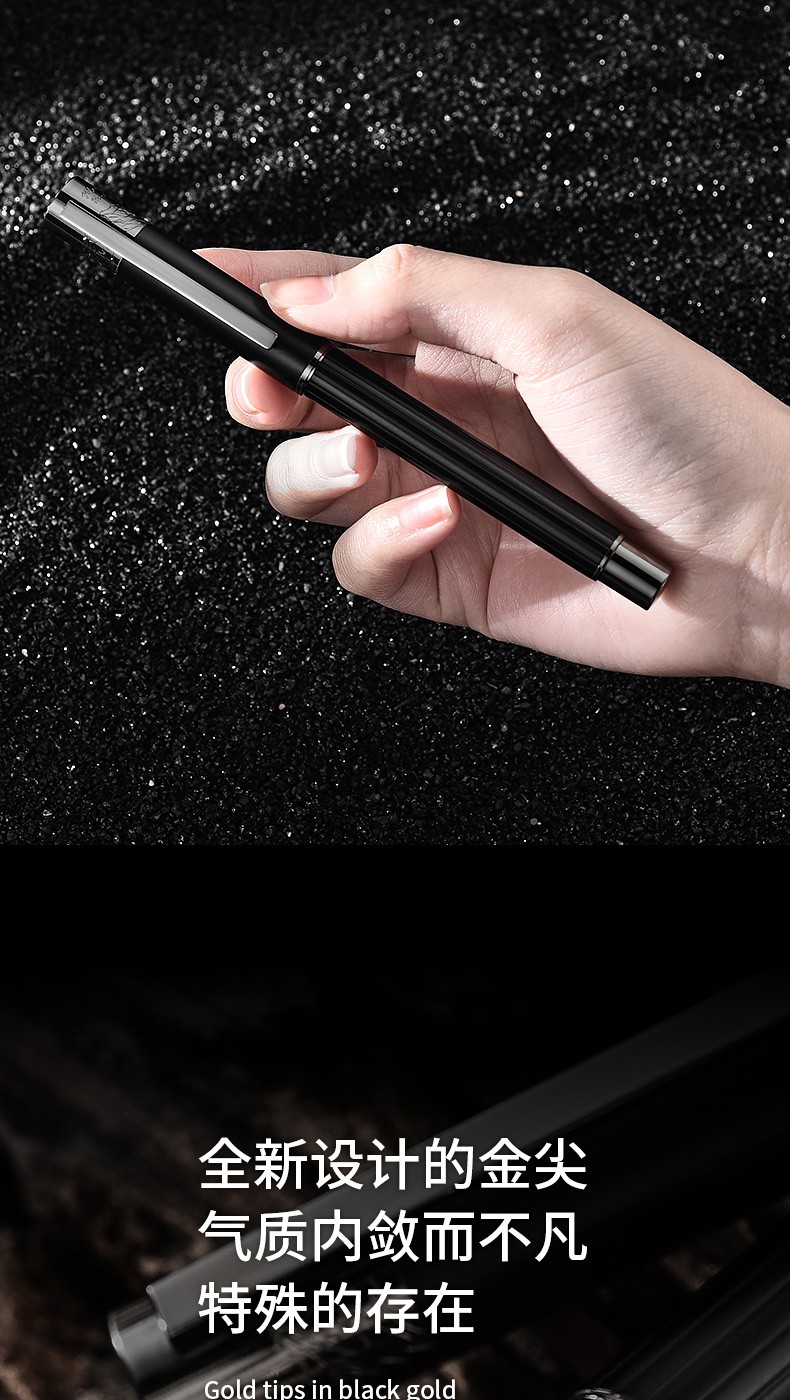 14K钢笔金笔珠穆朗玛峰限定金尖练字男士女生复古黄金笔尖明尖详情图6