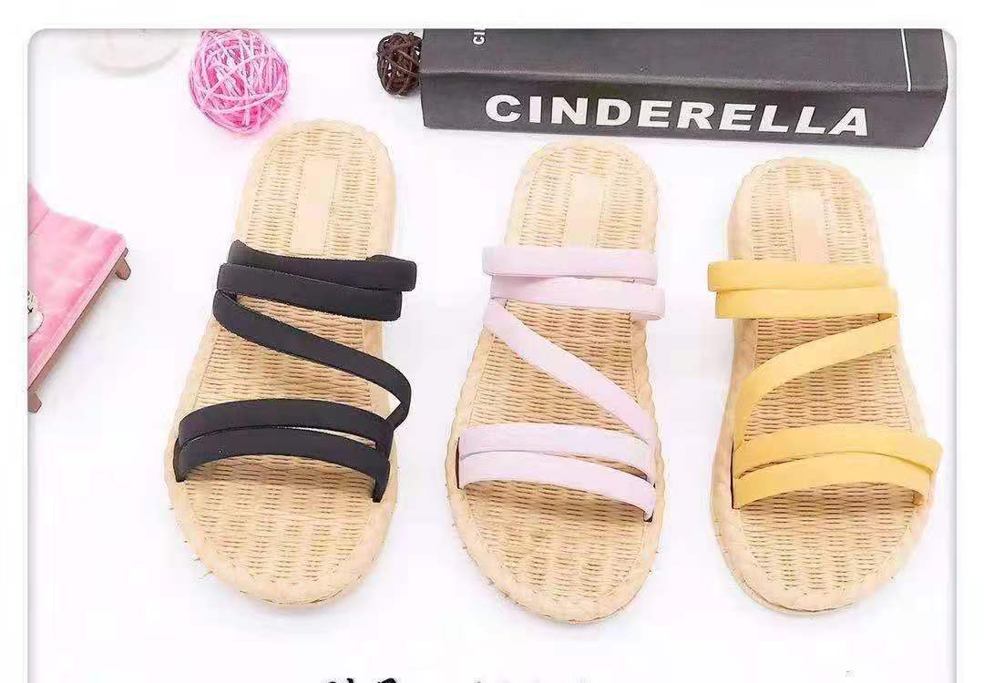 Woven summer beach sandals for women
