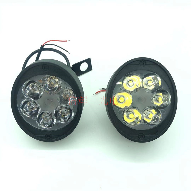 Motorcycle LED lamp 12V ultra-bright spotlight, strong light, 9-bead flashing auxiliary lighting lamp modification accessories Specification drawing