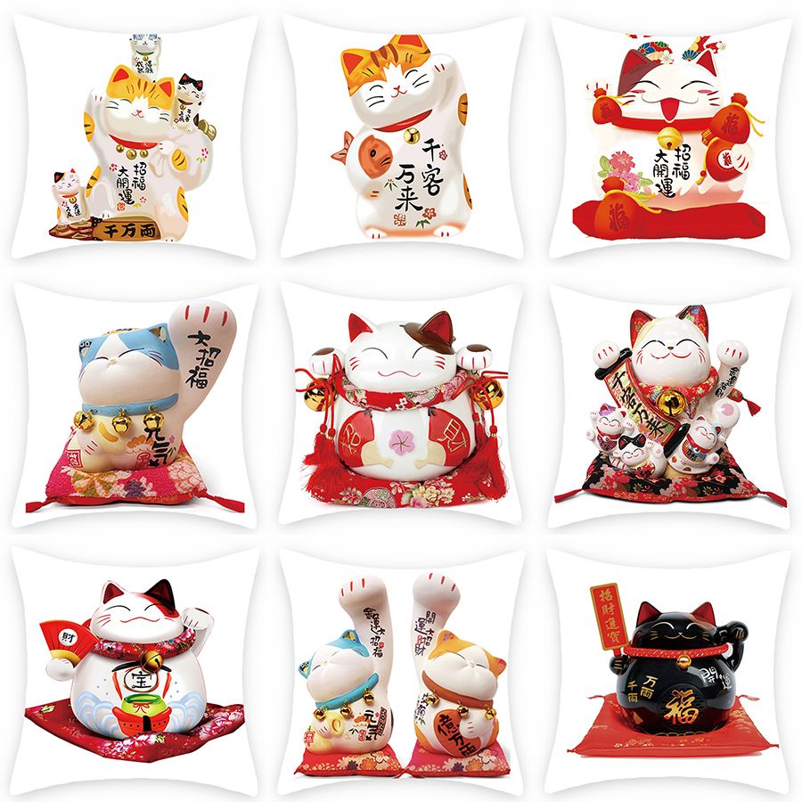 Pillow cases printed pillow cases short plush sofa cushions bedroom headboard decorative pillows car backs