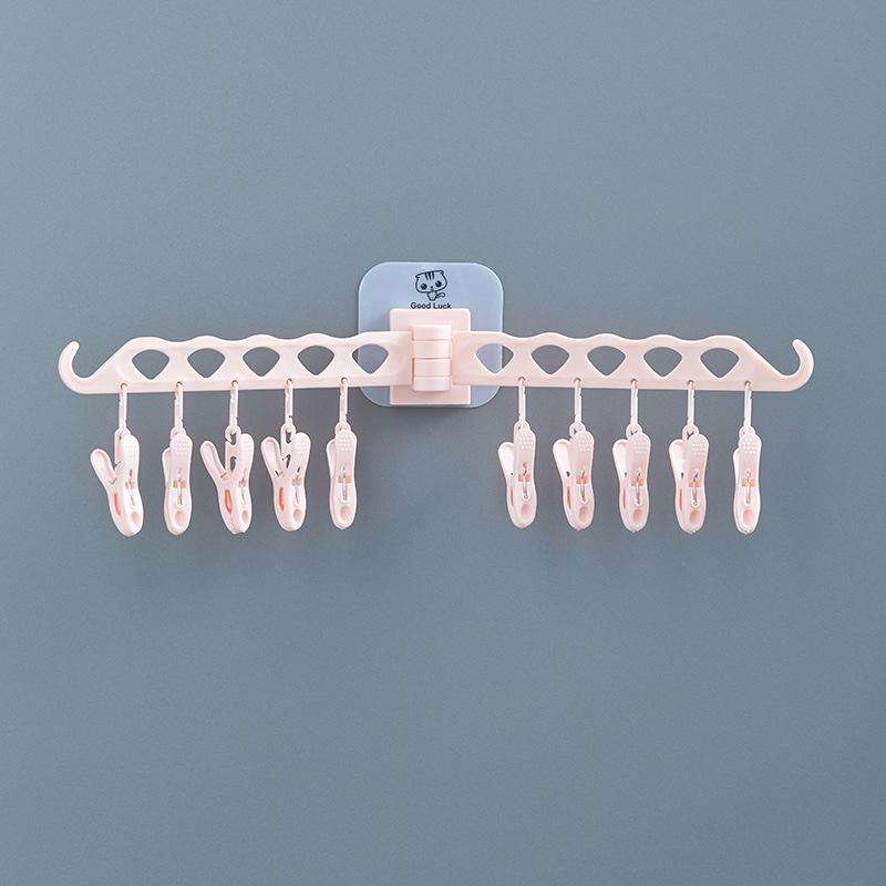 晾衣架多夹子折叠宝宝袜子凉晒婴儿挂钩产品图