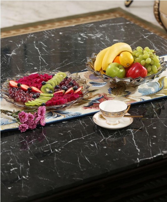 Creative Nordic crystal glass fruit platter, home living room coffee table, large fruit bowl candy, modern light luxury detail image 3