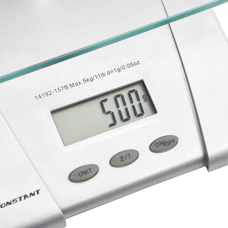 [Constant-157B]家用电子厨房秤强化玻璃托盘小型烘焙秤称克5kg电子称细节图