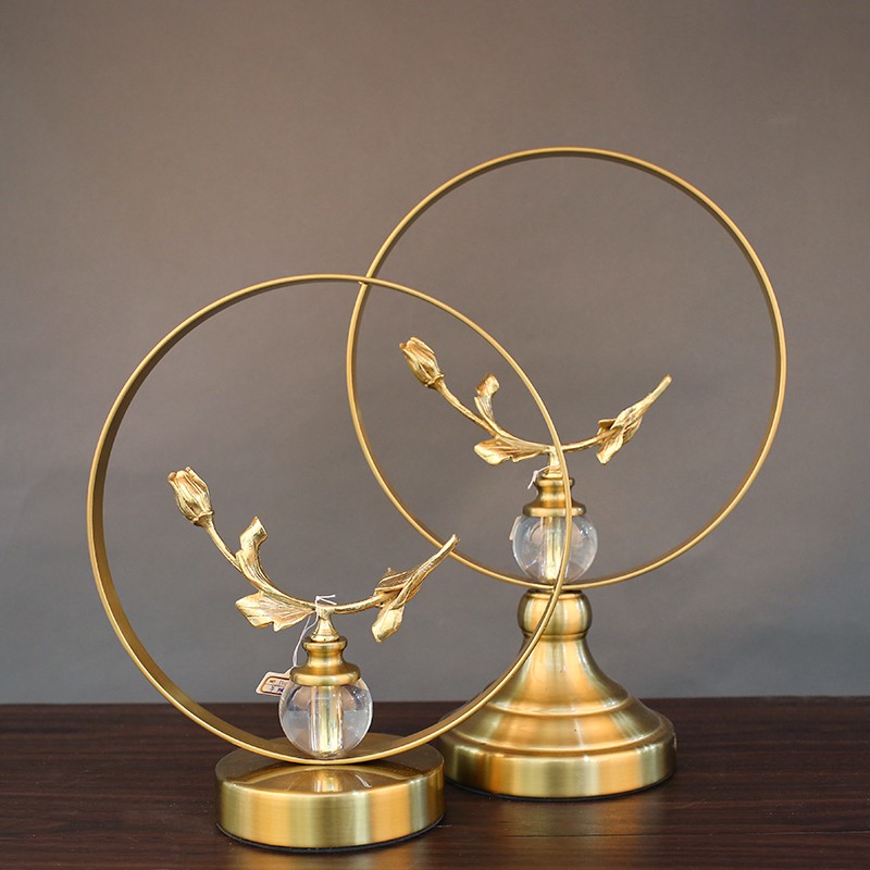 New Chinese-style creative home decoration pieces, pure copper flower branch TV cabinet entrance decoration pieces detail image 1