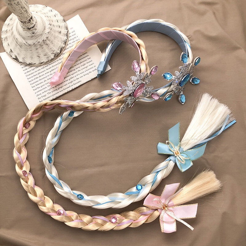 Princess Elsa from Frozen Children's Wig Braid headband Application Scenario