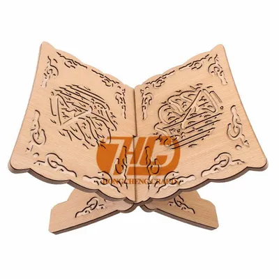 Manufacturers Direct Sales Arabic Wooden Quran Bookshelf Muslim Islamic Sutra Pine Carved Sj1-52