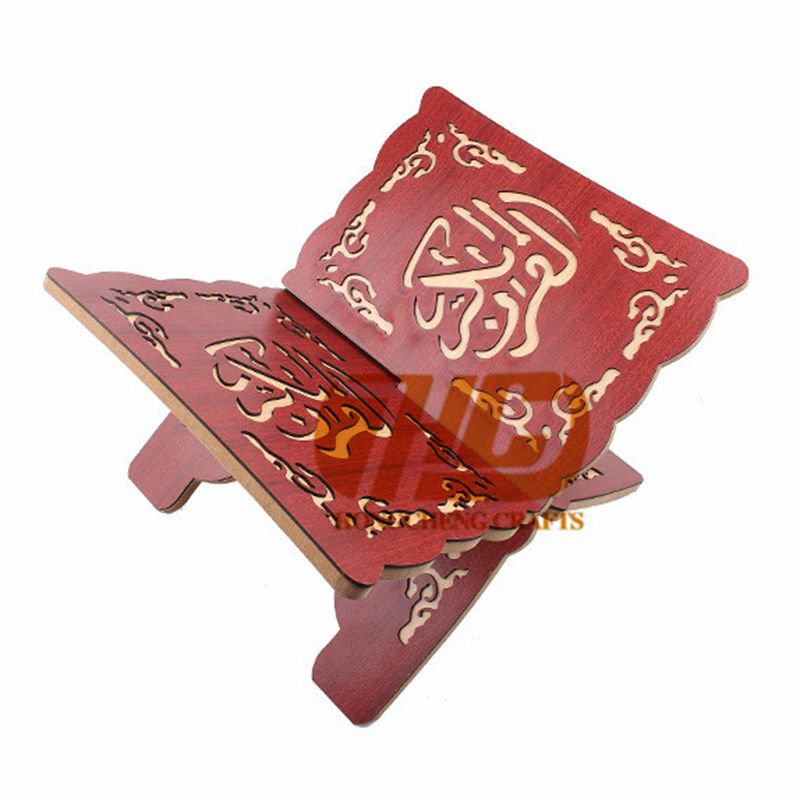 Manufacturers Direct Sales Arabic Wooden Quran Bookshelf Muslim Islamic Sutra Pine Carved Sj1-52 Application Scenario