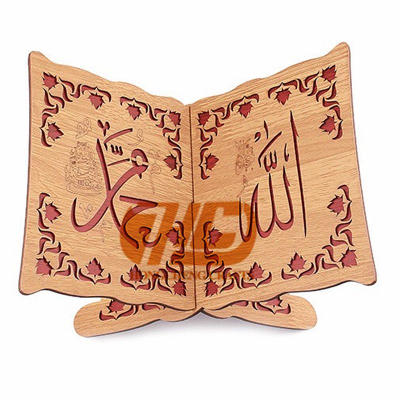 厂家直销阿拉伯木质古兰经书架穆斯林伊斯兰经书松木雕刻sj1两层详情图1