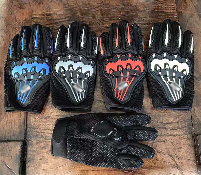 201211 Protective shell motorcycle long finger gloves sports riding gloves single bike bicycle full finger gloves