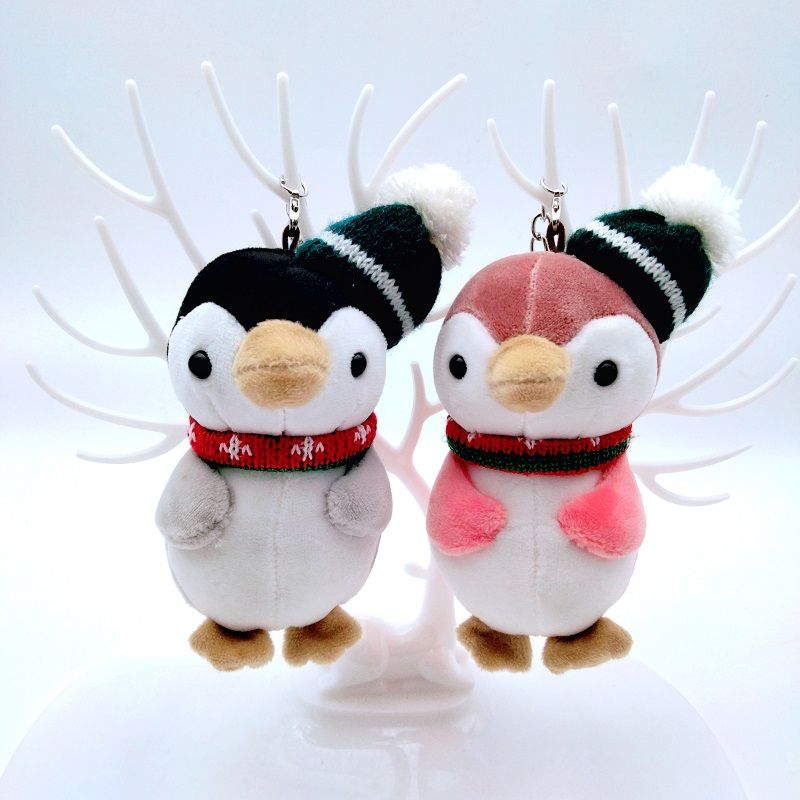 Plush penguin doll satchel pendant ins cute couple creative keychain bag pendant toy