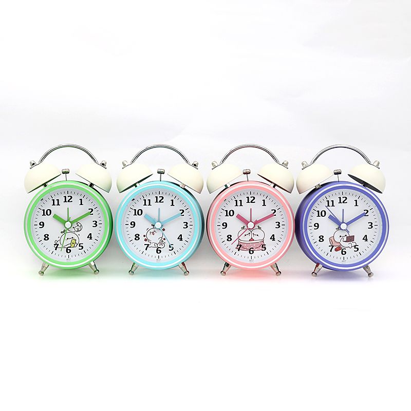 3.5-inch metal ring mute alarm cute creative cartoon fashion watch children gift room clock thumbnail