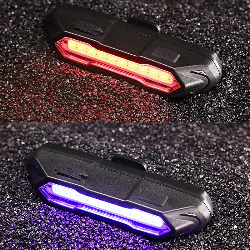 新款充电自行车灯骑行尾灯高亮USB尾灯自行车配件夜骑灯图