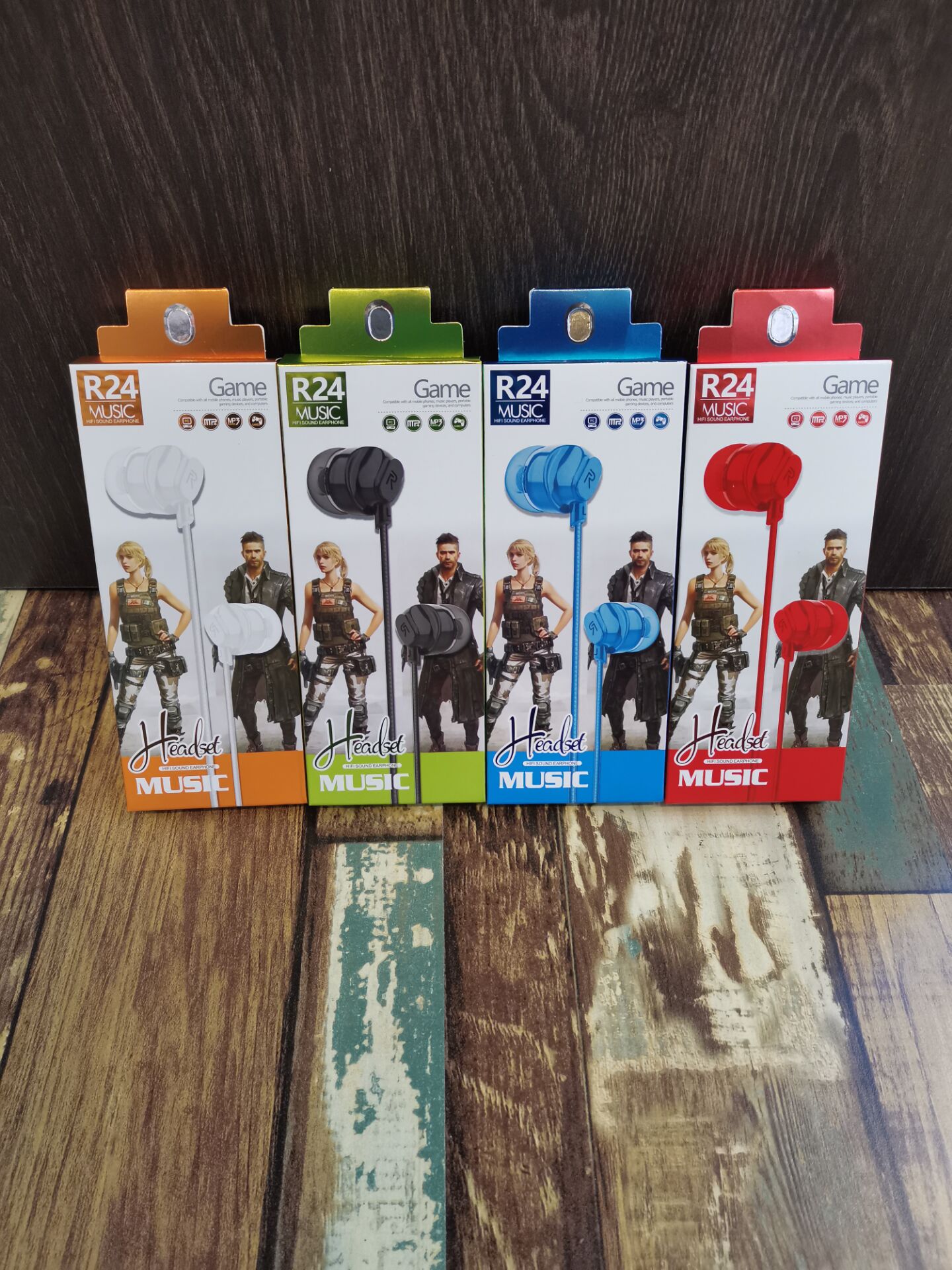 R24 Sogo Headphones, In-ear Earphones, earbuds with microphone (Color randomly dispatched) details Picture