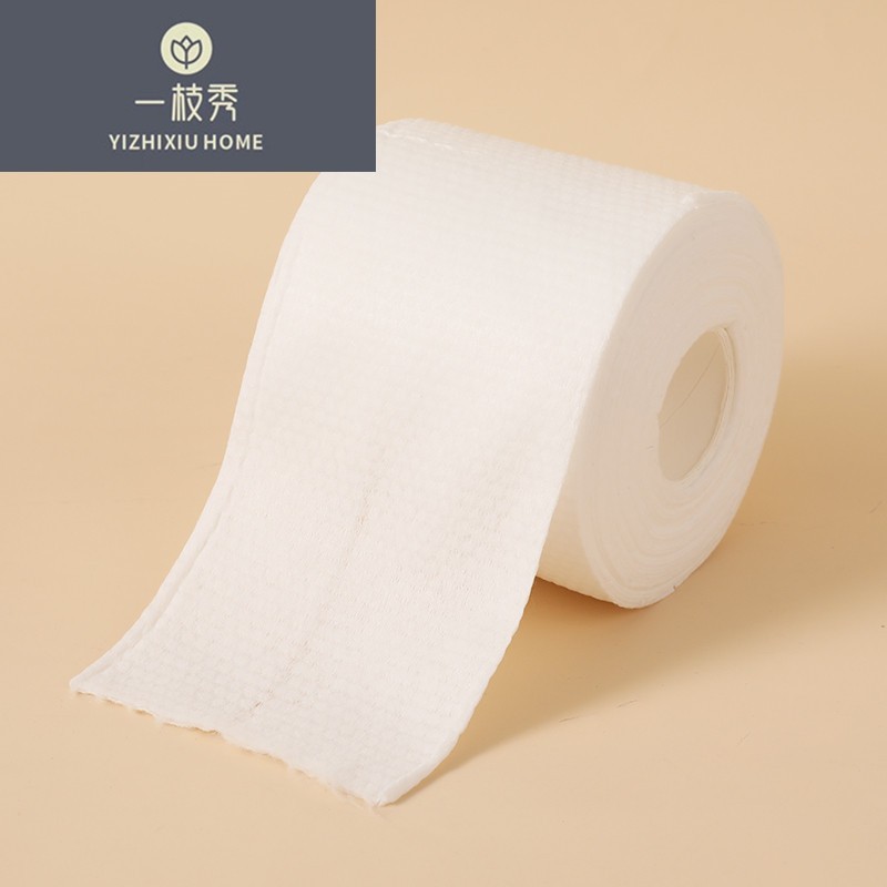 Guochao Yizhoumu disposable face Towel, dry and wet dual-purpose facial cleansing towel, roll-type pearl texture thick face towel 4407 detail image 6