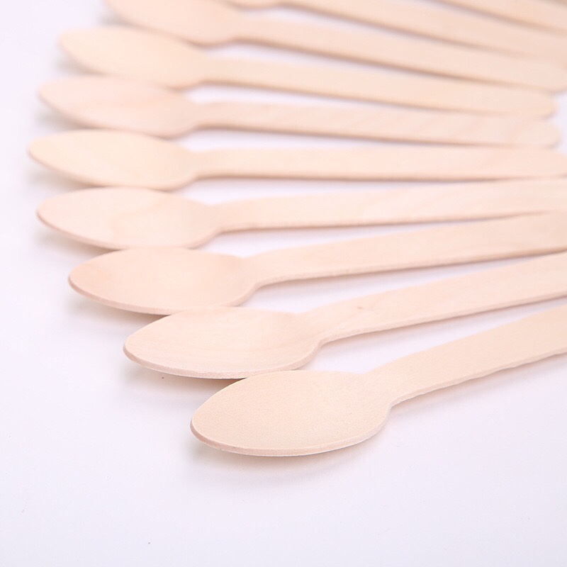 一元店地摊爆款餐具厂家促销一次性木质勺子 日用百货批发细节图