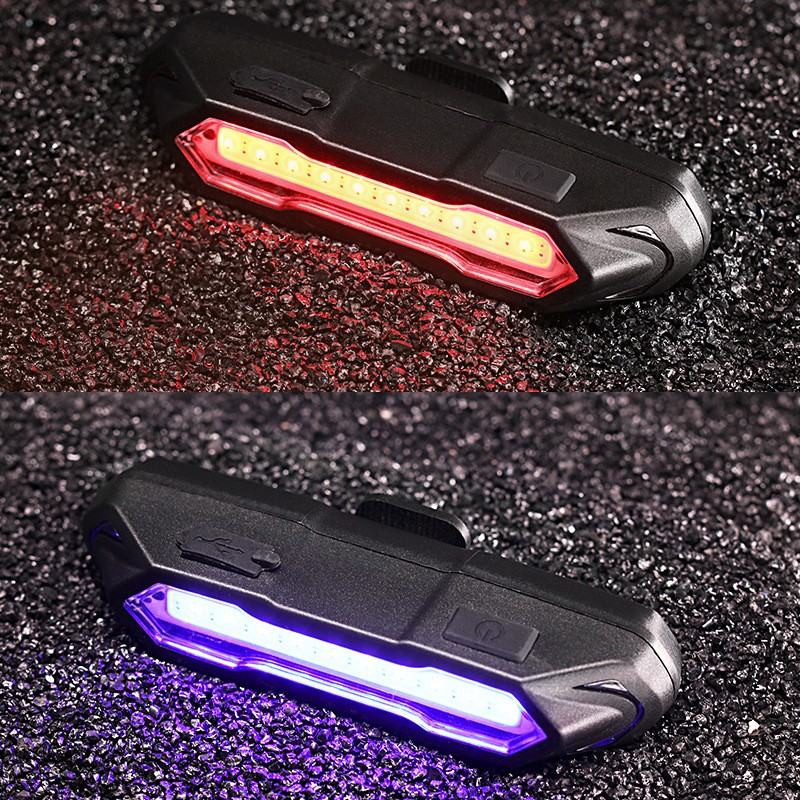 新款充电自行车灯骑行尾灯高亮USB尾灯自行车配件夜骑灯详情图1