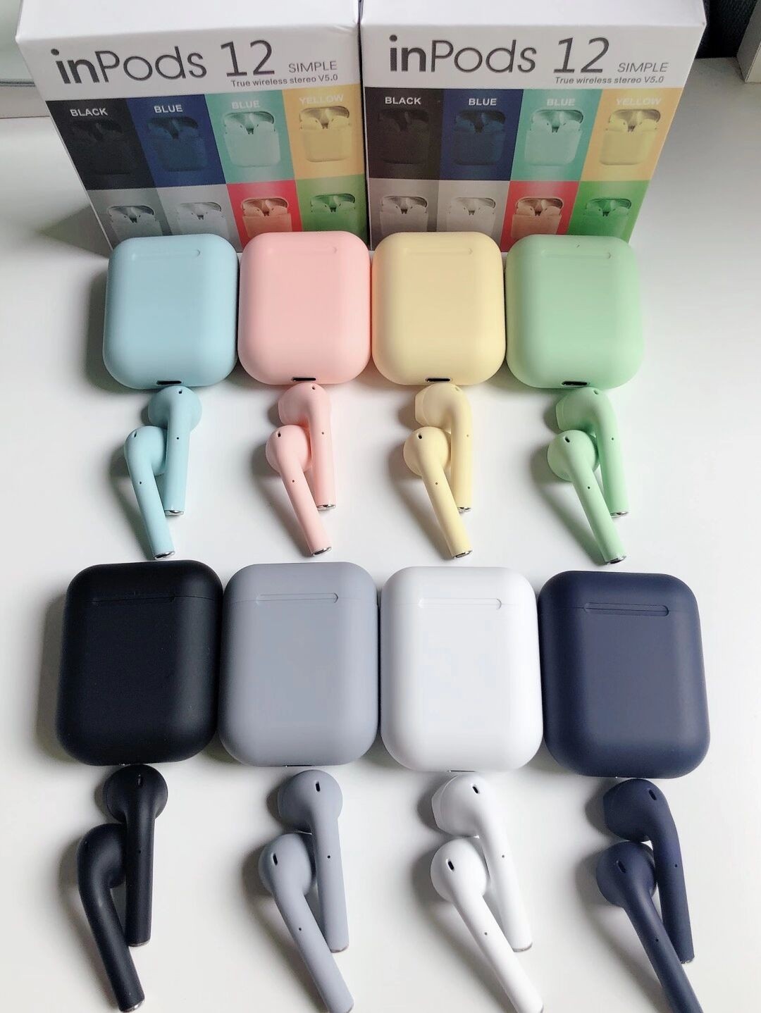 The Macaron Multi-Color inpods12 wireless Bluetooth headphones feature a fine matte texture, HIFI true three-dimensional motion pop-up window detail image 11