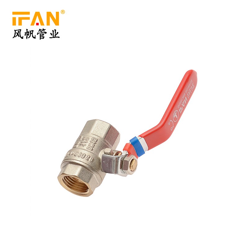 IFAN 81052 Copper ball valve, DN15, thickened with internal and external threads, heavy-duty electroplated copper body core ball valve, 4-inch and 6-inch internal and external thread copper valve detail image 1