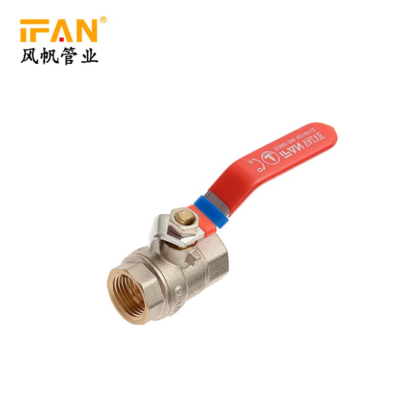 IFAN 81052 Copper ball valve, DN15, thickened with internal and external threads, heavy-duty electroplated copper body core ball valve, 4-inch and 6-inch internal and external thread copper valve detail image 3