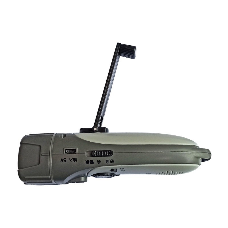 Emergency alarm hand-cranked flashlight, disaster prevention equipment, multi-functional radio flashlight, mobile phone hand-cranked charging detail image 2