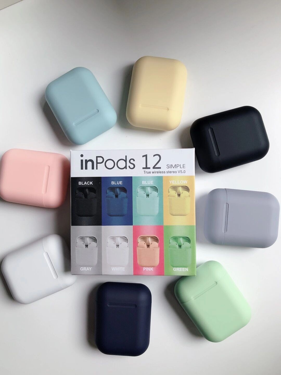 The Macaron Multi-Color inpods12 wireless Bluetooth headphones feature a fine matte texture, HIFI true three-dimensional motion pop-up window detail image 12