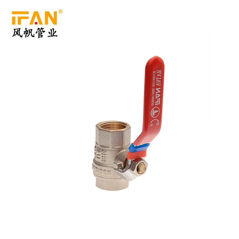 IFAN 81052 Copper ball valve, DN15, thickened with internal and external threads, heavy-duty electroplated copper body core ball valve, 4-inch and 6-inch internal and external thread copper valve detail image 2