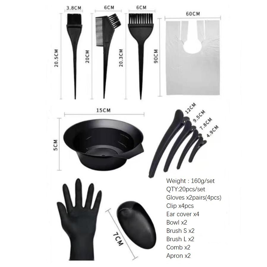 Hair dye set black hair dye shampoo hair dye brush Coloring Tools Kit whole sale cheap thumbnail
