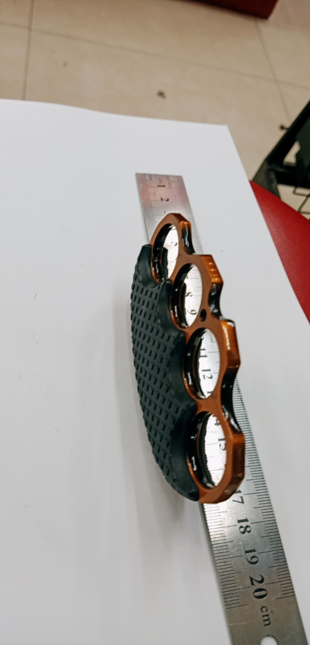 户外防身防狼拳扣铁拳头铁四指拳刺 琴谱详情图6