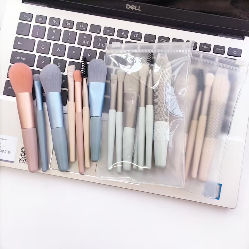 Soft hair makeup brush Set Eye brush set Animal Hair Morandi 8 set brush 26400