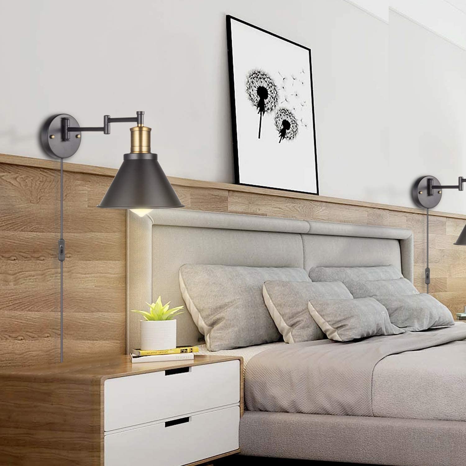 Amazon's best-selling wall lamps, American-style folding and rotating bedside lamps for bedrooms, dining rooms, living rooms and studies, and mirror front lamps detail image 11