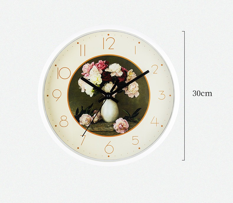 Factory direct sales of 12-inch European-style wall clocks, simple wall watches for living rooms and bedrooms, modern and creative quartz clocks, cross-border hot sales detail image 12
