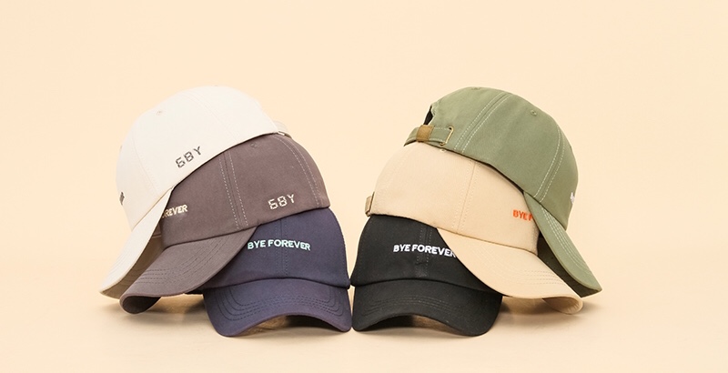 Letter-embroidered baseball cap, Korean version of baseball cap