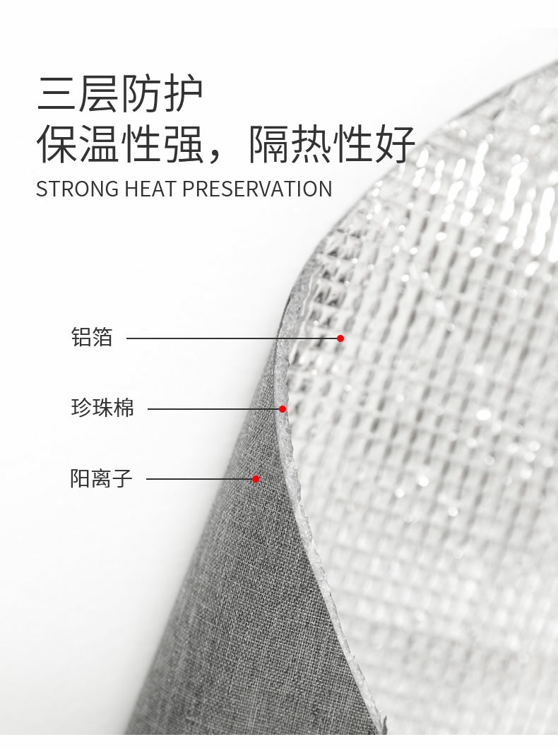 饭盒手提包铝箔加厚大号保温袋带饭包便当袋学生上班族装饭盒袋26400详情图1