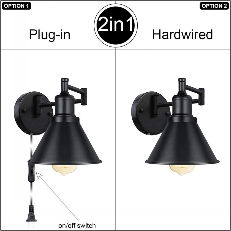Amazon's best-selling wall lamps, American-style folding and rotating bedside lamps for bedrooms, dining rooms, living rooms and studies, and mirror front lamps detail image 5