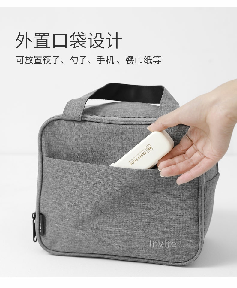 饭盒手提包铝箔加厚大号保温袋带饭包便当袋学生上班族装饭盒袋26400详情图4