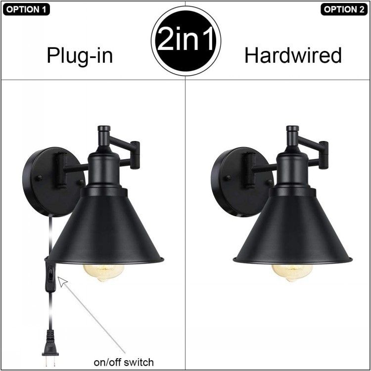 Amazon's best-selling wall lamps, American-style folding and rotating bedside lamps for bedrooms, dining rooms, living rooms and studies, and mirror front lamps Item Picture