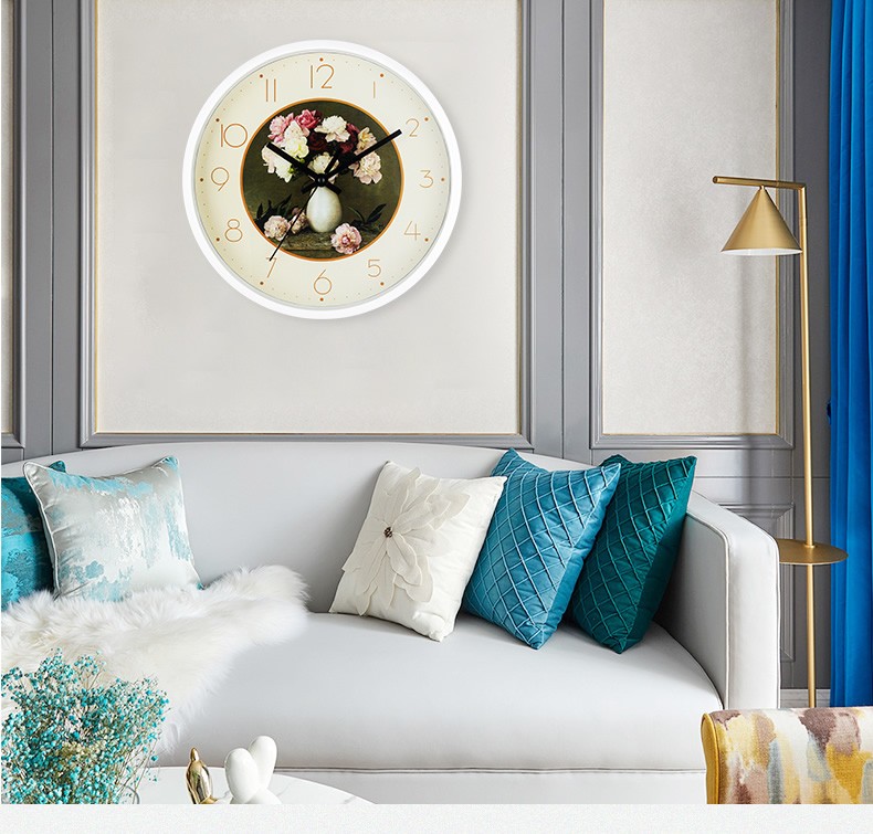 Factory direct sales of 12-inch European-style wall clocks, simple wall watches for living rooms and bedrooms, modern and creative quartz clocks, cross-border hot sales detail image 8