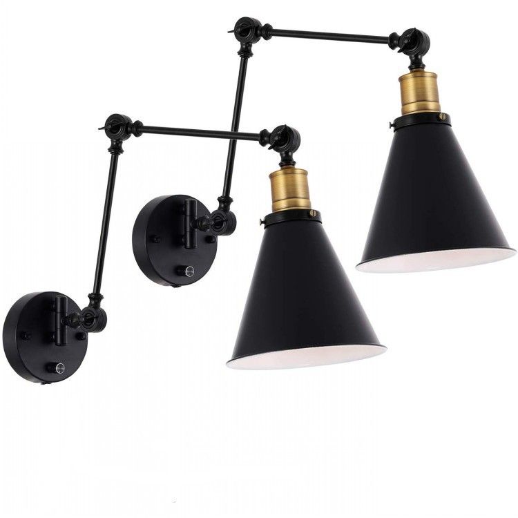 American creative folding revolving bedroom bedside lamp dining room study mirror headlamp