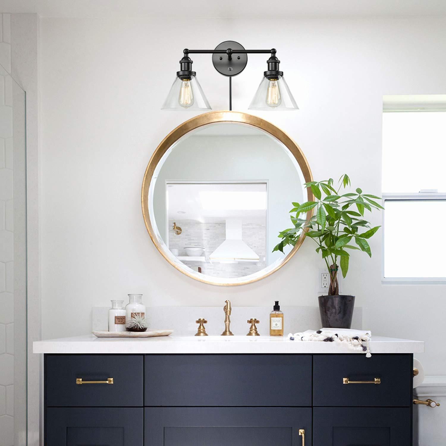 American retro lamp bedroom, bedside, dining room, study, mirror, front glass wall lamp