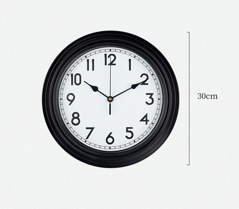 Factory direct sales of 12-inch 30cm European-style simple wall clocks, silent and non-drilling quartz clocks, modern and simple creative clocks for living rooms and bedrooms. Wholesale from the manufacturer detail image 12
